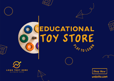 Educational Toy Store Postcard Image Preview
