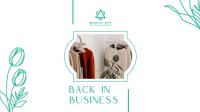 Boutique Back in Business Facebook Event Cover Design