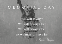 Always Remember Memorial Day Postcard Image Preview