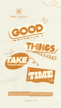 Retro Quirky Motivational Quote TikTok Video Image Preview