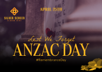 Silhouette Anzac Day Postcard Image Preview