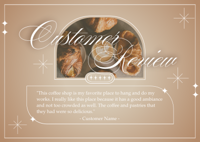 Testimonials Coffee Review Postcard Image Preview