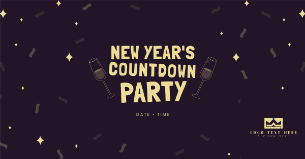 New Year Countdown Party Facebook Ad Design Image Preview