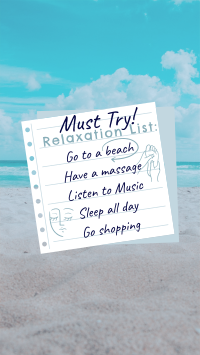 Beach Relaxation List YouTube short Image Preview