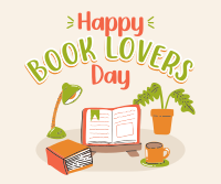 Book Day Greeting Facebook Post Design