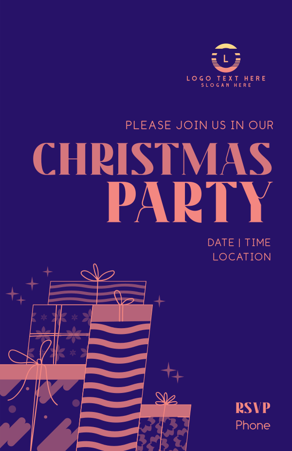 Christmas Party Gifts Invitation Design
