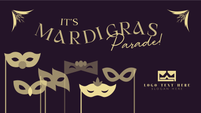 Mardi Gras Masks Facebook event cover Image Preview