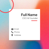 Circle Gradient Business Card Design