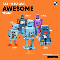 Team Bots Linkedin Post Design