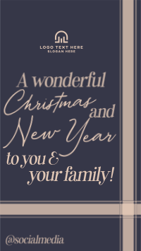 Christmas New Year Vintage Facebook Story Preview