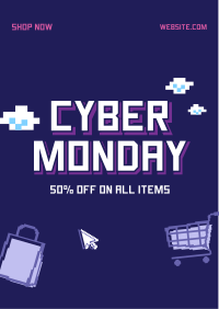Pixel Cyber Monday Flyer Design