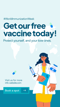 Free Vaccine Shots Facebook Story Design
