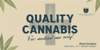 Quality Cannabis Plant Twitter Post Design
