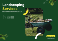 Landscaping Services Postcard Design