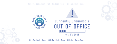 Away from the office alert Facebook cover Image Preview