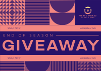 Geometric Conservative Season End Giveaway Postcard Image Preview