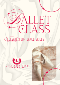Elegant Ballet Class Poster Design