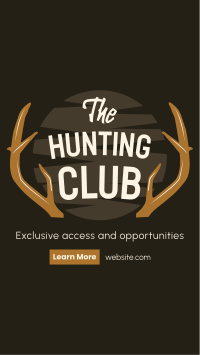 The Hunting Club Facebook Story Design