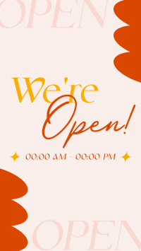 We're Open Now TikTok Video Design