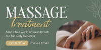 Massage Treatment Wellness Twitter post Image Preview