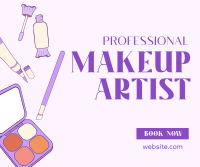 Makeup Artist for Hire Facebook Post Design