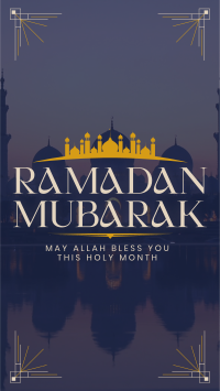 Mosque Silhouette Ramadan TikTok video Image Preview