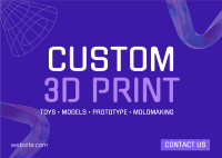 Professional 3D Printing  Postcard Design