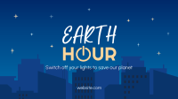 Earth Hour Cityscape Zoom Background Image Preview