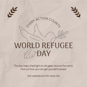 World Refugee Support Instagram post Image Preview