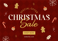 Christmas Eve Sale Postcard Design