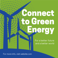 Green Energy Silhouette Instagram Post Design