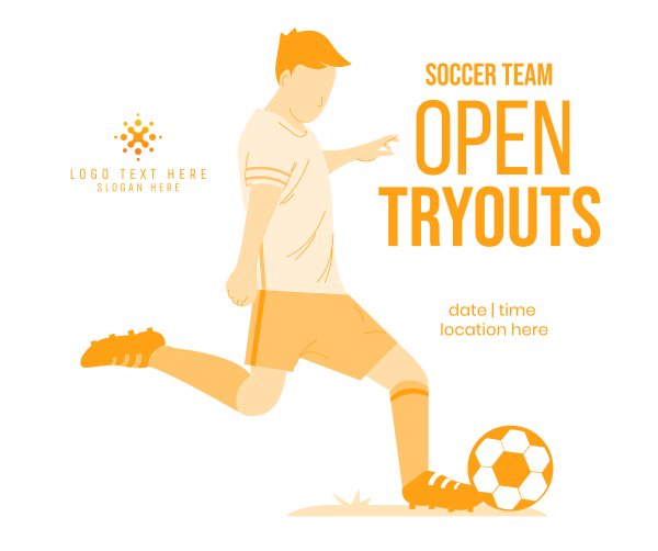 Soccer Tryouts Facebook Post Design Image Preview