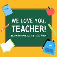 We Love You Teacher Instagram post Image Preview