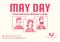 Hey! May Day! Postcard Design
