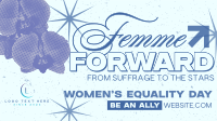 Femme Equality Greeting Facebook Event Cover Design