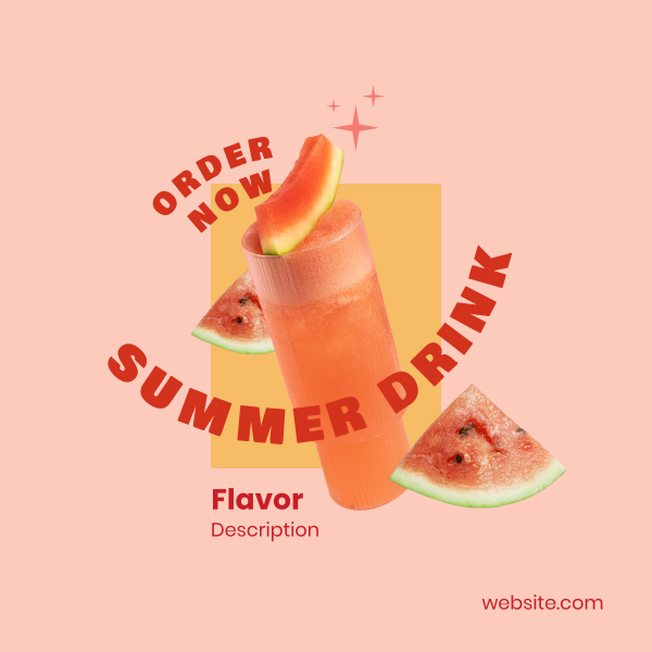 Summer Drink Flavor  Instagram Post Design Image Preview