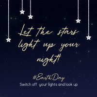 Starry Earth Hour Linkedin Post Design
