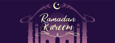 Ramadan Mosque Greeting Facebook cover Image Preview