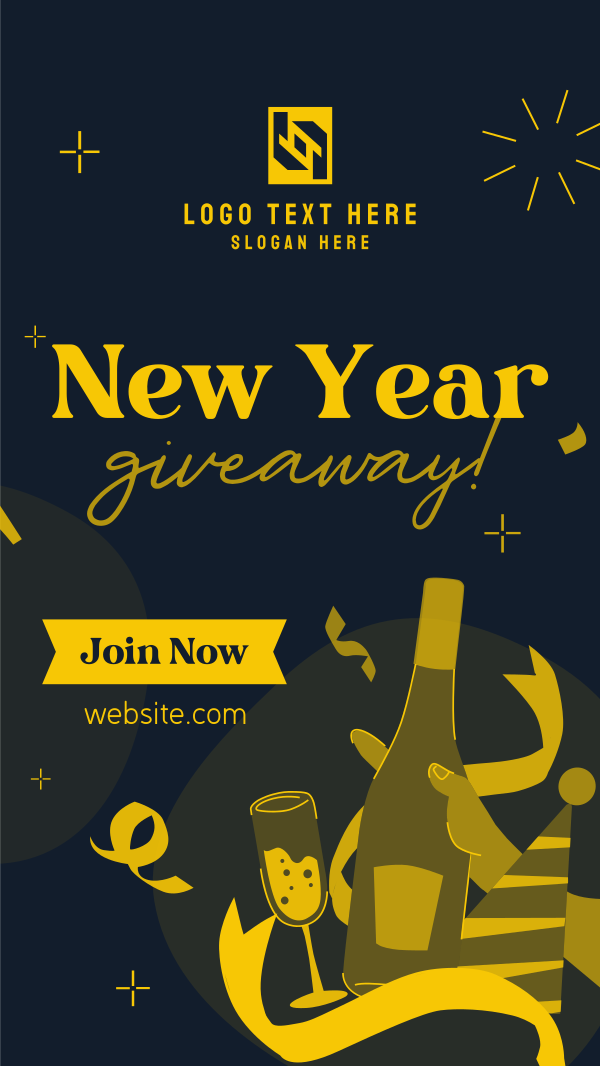 New Year Giveaway Facebook Story Design