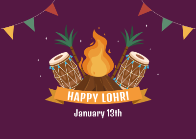 Happy Lohri Postcard Image Preview