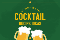 St. Patrick's Day  Happy Hour Pinterest Cover Design