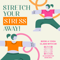 Stretch Your Stress Away Instagram Post Design
