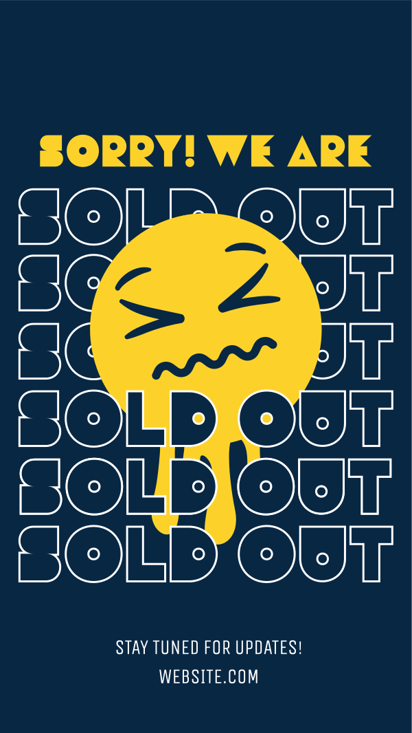 Sorry Sold Out Facebook Story Design