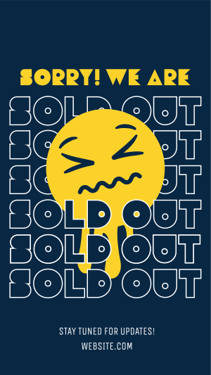 Sorry Sold Out Facebook story Image Preview