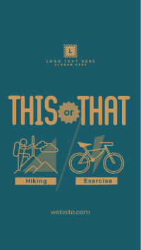 This or That Exercise Instagram Reel Design