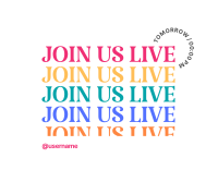 Colorful Live Facebook Post Design