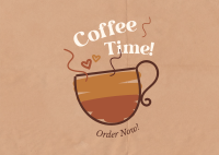 Coffee Time Postcard Image Preview