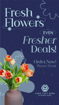 Fresh Flowers Sale Instagram reel Image Preview