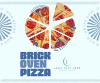 Simple Brick Oven Pizza Facebook Post Design