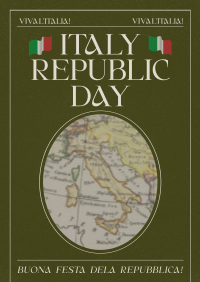 Retro Italian Republic Day Poster Image Preview